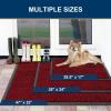 image:imageSmiry Welcome Door Mat Outside Entrance Heavy Duty Trap Dirt and Moisture Easy Clean Low Profile Patio Porch Indoor Outdoor Front Doormat for Entry 47x32 Inch BrownDeep Red