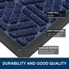 image:imageSmiry Welcome Door Mat Outside Entrance Heavy Duty Trap Dirt and Moisture Easy Clean Low Profile Patio Porch Indoor Outdoor Front Doormat for Entry 47x32 Inch BrownNavy Blue
