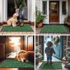image:imageSmiry Welcome Door Mat Outside Entrance Heavy Duty Trap Dirt and Moisture Easy Clean Low Profile Patio Porch Indoor Outdoor Front Doormat for Entry 47x32 Inch BrownGreen
