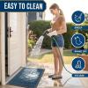 image:imageSmiry Welcome Door Mat Outside Entrance Heavy Duty Trap Dirt and Moisture Easy Clean Low Profile Patio Porch Indoor Outdoor Front Doormat for Entry 47x32 Inch BrownMixed Blue