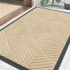 image:imageSmiry Welcome Door Mat Outside Entrance Heavy Duty Trap Dirt and Moisture Easy Clean Low Profile Patio Porch Indoor Outdoor Front Doormat for Entry 47x32 Inch BrownBeige