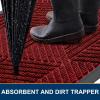 image:imageSmiry Welcome Door Mat Outside Entrance Heavy Duty Trap Dirt and Moisture Easy Clean Low Profile Patio Porch Indoor Outdoor Front Doormat for Entry 47x32 Inch BrownDeep Red