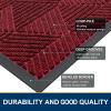image:imageSmiry Welcome Door Mat Outside Entrance Heavy Duty Trap Dirt and Moisture Easy Clean Low Profile Patio Porch Indoor Outdoor Front Doormat for Entry 47x32 Inch BrownDeep Red