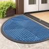 image:imageSmiry Welcome Door Mat Outside Entrance Heavy Duty Trap Dirt and Moisture Easy Clean Low Profile Patio Porch Indoor Outdoor Front Doormat for Entry 47x32 Inch BrownBlue