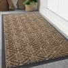 image:imageSmiry Welcome Door Mat Outside Entrance Heavy Duty Trap Dirt and Moisture Easy Clean Low Profile Patio Porch Indoor Outdoor Front Doormat for Entry 47x32 Inch BrownBrown
