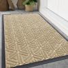 image:imageSmiry Welcome Door Mat Outside Entrance Heavy Duty Trap Dirt and Moisture Easy Clean Low Profile Patio Porch Indoor Outdoor Front Doormat for Entry 47x32 Inch BrownBeige
