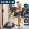 image:imageSmiry Welcome Door Mat Outside Entrance Heavy Duty Trap Dirt and Moisture Easy Clean Low Profile Patio Porch Indoor Outdoor Front Doormat for Entry 47x32 Inch BrownNavy Blue