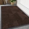 image:imageSmiry Welcome Door Mat Outside Entrance Heavy Duty Trap Dirt and Moisture Easy Clean Low Profile Patio Porch Indoor Outdoor Front Doormat for Entry 47x32 Inch BrownDark Brown