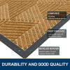 image:imageSmiry Welcome Door Mat Outside Entrance Heavy Duty Trap Dirt and Moisture Easy Clean Low Profile Patio Porch Indoor Outdoor Front Doormat for Entry 47x32 Inch BrownCreamy Yellow