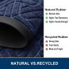 image:imageSmiry Welcome Door Mat Outside Entrance Heavy Duty Trap Dirt and Moisture Easy Clean Low Profile Patio Porch Indoor Outdoor Front Doormat for Entry 47x32 Inch BrownNavy Blue
