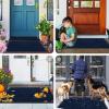 image:imageSmiry Welcome Door Mat Outside Entrance Heavy Duty Trap Dirt and Moisture Easy Clean Low Profile Patio Porch Indoor Outdoor Front Doormat for Entry 47x32 Inch BrownRoyal Blue