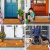 image:imageSmiry Welcome Door Mat Outside Entrance Heavy Duty Trap Dirt and Moisture Easy Clean Low Profile Patio Porch Indoor Outdoor Front Doormat for Entry 47x32 Inch BrownAmber