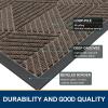 image:imageSmiry Welcome Door Mat Outside Entrance Heavy Duty Trap Dirt and Moisture Easy Clean Low Profile Patio Porch Indoor Outdoor Front Doormat for Entry 47x32 Inch BrownMixed Khaki