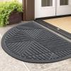 image:imageSmiry Welcome Door Mat Outside Entrance Heavy Duty Trap Dirt and Moisture Easy Clean Low Profile Patio Porch Indoor Outdoor Front Doormat for Entry 47x32 Inch BrownGrey