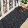 image:imageSmiry Welcome Door Mat Outside Entrance Heavy Duty Trap Dirt and Moisture Easy Clean Low Profile Patio Porch Indoor Outdoor Front Doormat for Entry 47x32 Inch BrownGrey