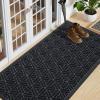 image:imageSmiry Welcome Door Mat Outside Entrance Heavy Duty Trap Dirt and Moisture Easy Clean Low Profile Patio Porch Indoor Outdoor Front Doormat for Entry 47x32 Inch BrownBlack