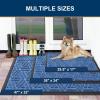 image:imageSmiry Welcome Door Mat Outside Entrance Heavy Duty Trap Dirt and Moisture Easy Clean Low Profile Patio Porch Indoor Outdoor Front Doormat for Entry 47x32 Inch BrownBlue
