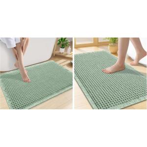 image:imageSmiry Bathroom Rugs Set 2 Piece30x20 Plus 24x17 Extra Soft Absorbent Bath Mats Non Slip Machine Washable Quick Dry Bath Rugs for Bathroom Floor Tub Shower Sage Green
