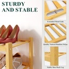 image:imageSmiry Luxury Chenille Bathroom Rugs 34x21 Black amp Shoe Rack 3 Tier Bamboo Shoe Organizer Natural