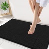 image:imageSmiry Luxury Chenille Bathroom Rugs 34x21 Black amp Shoe Rack 3 Tier Bamboo Shoe Organizer Natural