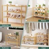 image:imageSmiry Luxury Chenille Bathroom Rugs 34x21 Black amp Shoe Rack 3 Tier Bamboo Shoe Organizer Natural