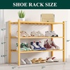 image:imageSmiry Luxury Chenille Bathroom Rugs 34x21 Black amp Shoe Rack 3 Tier Bamboo Shoe Organizer Natural
