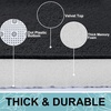image:imageSmiry Memory Foam Bath Mat 24x16 and 20x20 UShaped Toilet Extra Soft Absorbent Bathroom Rugs Non Slip Bath Rug Runner for Shower Bathroom Floors Black