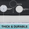 image:imageSmiry Memory Foam Bath Mat 3 Set 30x20 24 x 16 and UShaped 20x20 Super Soft Absorbent Bathroom Rugs Non Slip Bath Rug Runner for Bathroom Floors Black
