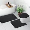 image:imageSmiry Soft Chenille Bathroom Toilet Lid Cover Machine Washable Covers 175x15 Fits Most Round Elongated and Oblong Lids Accessories Decor LatteBlack