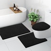 image:imageSmiry Soft Chenille Bathroom Toilet Lid Cover Machine Washable Covers 175x15 Fits Most Round Elongated and Oblong Lids Accessories Decor LatteBlack