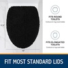 image:imageSmiry Soft Chenille Bathroom Toilet Lid Cover Machine Washable Covers 175x15 Fits Most Round Elongated and Oblong Lids Accessories Decor LatteBlack