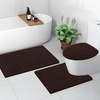 image:imageSmiry Soft Chenille Bathroom Toilet Lid Cover Machine Washable Covers 175x15 Fits Most Round Elongated and Oblong Lids Accessories Decor LatteBrown