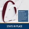 image:imageSmiry Soft Chenille Bathroom Toilet Lid Cover Machine Washable Covers 175x15 Fits Most Round Elongated and Oblong Lids Accessories Decor LatteBurgundy