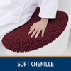 image:imageSmiry Soft Chenille Bathroom Toilet Lid Cover Machine Washable Covers 175x15 Fits Most Round Elongated and Oblong Lids Accessories Decor LatteBurgundy