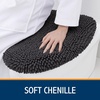 image:imageSmiry Soft Chenille Bathroom Toilet Lid Cover Machine Washable Covers 175x15 Fits Most Round Elongated and Oblong Lids Accessories Decor LatteCharcoal Grey