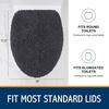 image:imageSmiry Soft Chenille Bathroom Toilet Lid Cover Machine Washable Covers 175x15 Fits Most Round Elongated and Oblong Lids Accessories Decor LatteCharcoal Grey