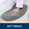 image:imageSmiry Soft Chenille Bathroom Toilet Lid Cover Machine Washable Covers 175x15 Fits Most Round Elongated and Oblong Lids Accessories Decor LatteGray