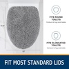 image:imageSmiry Soft Chenille Bathroom Toilet Lid Cover Machine Washable Covers 175x15 Fits Most Round Elongated and Oblong Lids Accessories Decor LatteGray