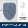 image:imageSmiry Soft Chenille Bathroom Toilet Lid Cover Machine Washable Covers 175x15 Fits Most Round Elongated and Oblong Lids Accessories Decor LatteGrayish Blue