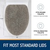 image:imageSmiry Soft Chenille Bathroom Toilet Lid Cover Machine Washable Covers 175x15 Fits Most Round Elongated and Oblong Lids Accessories Decor LatteLatte