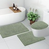 image:imageSmiry Soft Chenille Bathroom Toilet Lid Cover Machine Washable Covers 175x15 Fits Most Round Elongated and Oblong Lids Accessories Decor LatteSage Green