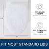 image:imageSmiry Soft Chenille Bathroom Toilet Lid Cover Machine Washable Covers 175x15 Fits Most Round Elongated and Oblong Lids Accessories Decor LatteWhite