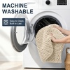 image:imageSmiry Thick Small Chenille Bathroom Rugs 24x16 Extra Soft Absorbent Striped Bath Rugs Rubber Backing Machine Wash Bath Mats for Bathroom Floor Tub Shower Home Decor Accessories GreySand
