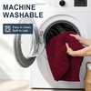 image:imageSmiry Thick Small Chenille Bathroom Rugs 24x16 Extra Soft Absorbent Striped Bath Rugs Rubber Backing Machine Wash Bath Mats for Bathroom Floor Tub Shower Home Decor Accessories GreyBurgundy
