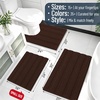image:imageSmiry Thick Small Chenille Bathroom Rugs 24x16 Extra Soft Absorbent Striped Bath Rugs Rubber Backing Machine Wash Bath Mats for Bathroom Floor Tub Shower Home Decor Accessories GreyBrown