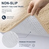 image:imageSmiry Thick Small Chenille Bathroom Rugs 24x16 Extra Soft Absorbent Striped Bath Rugs Rubber Backing Machine Wash Bath Mats for Bathroom Floor Tub Shower Home Decor Accessories GreyBeige