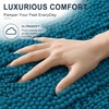 image:imageSmiry Thick Small Chenille Bathroom Rugs 24x16 Extra Soft Absorbent Striped Bath Rugs Rubber Backing Machine Wash Bath Mats for Bathroom Floor Tub Shower Home Decor Accessories GreyPeacock Blue