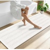 image:imageSmiry Thick Small Chenille Bathroom Rugs 24x16 Extra Soft Absorbent Striped Bath Rugs Rubber Backing Machine Wash Bath Mats for Bathroom Floor Tub Shower Home Decor Accessories GreyIvory