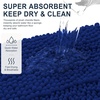 image:imageSmiry Thick Small Chenille Bathroom Rugs 24x16 Extra Soft Absorbent Striped Bath Rugs Rubber Backing Machine Wash Bath Mats for Bathroom Floor Tub Shower Home Decor Accessories GreyNavy