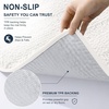 image:imageSmiry Thick Small Chenille Bathroom Rugs 24x16 Extra Soft Absorbent Striped Bath Rugs Rubber Backing Machine Wash Bath Mats for Bathroom Floor Tub Shower Home Decor Accessories GreyIvory
